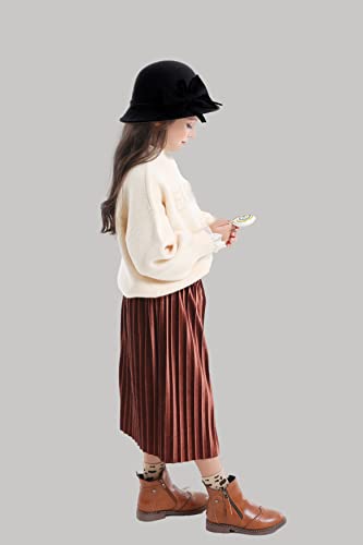 Bienvenu Kids Girls Winter Warm 100% Wool Bucket Hats Fedoras with Bowknot - color: Black