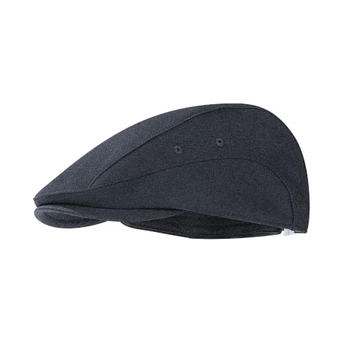 Newsboy Cap for Men Adjustable Flat Ivy Cabbie Gatsby Cap Driving Hunting Hat - color: B-darkgrey, size: Large