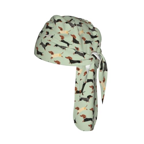 Adjustable Cycling Cap, Quick Dry Sports Bandana Skull Cap Helmet Liner - color: Funny Dachshunds Dogs