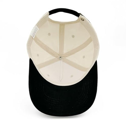 Embroidered Baseball Cap, Cotton Dad Hat, Fun & Heartfelt Stitching, Adjustable Casual Outdoor Hat for Men Women - color: Boy Mom - Black/Beige
