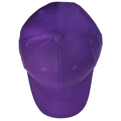 Falari Wholesale Bulk Lot 12-Pack Baseball Cap Adjustable Size Plain Blank Solid Color - color: Purple