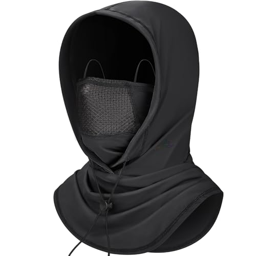 GXCROR Cooling Breathable Balaclava Face Mask Sun UV Protection Hood Shiesty Mask for Cycling Fishing Running - color: Black