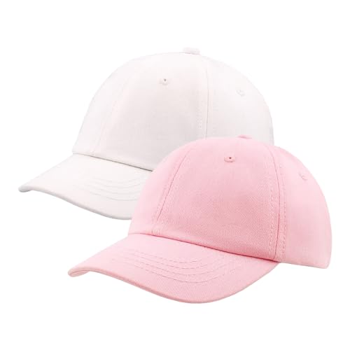 BAVST Boy Baseball Cap for Baby Toddler Girls Summer Cap Sun Protection Dinosaur Kids Trucker Hats for 1-3Years Old - color: Z-light Pink+white
