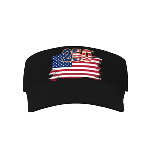 250th Anniversary Sport Sun Visor Adjustable Empty Top Sun Cap Hat Visor for Men and Women - color: 250th Anniversary-7