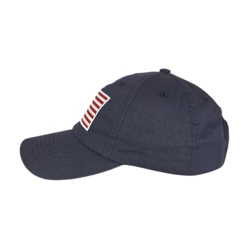 E BY ELIDAN USA Hat, Embroidered American Flag Baseball Cap for Men Women - color: Navy