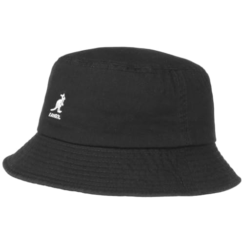 Kangol Washed Bucket Hat Lemon Sorbet - color: Black, size: Small