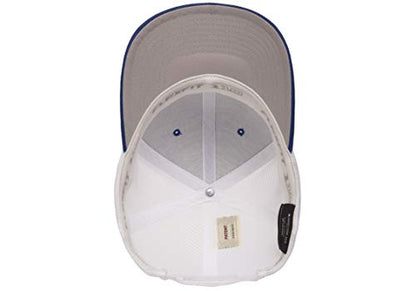 Flexfit 남성용 110 메시 캡 - color: 로열/화이트., size: 단일 사이즈