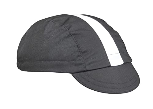 Walz Caps Cotton 3-Panel Cycling Cap - color: Black/White, size: Small-Medium