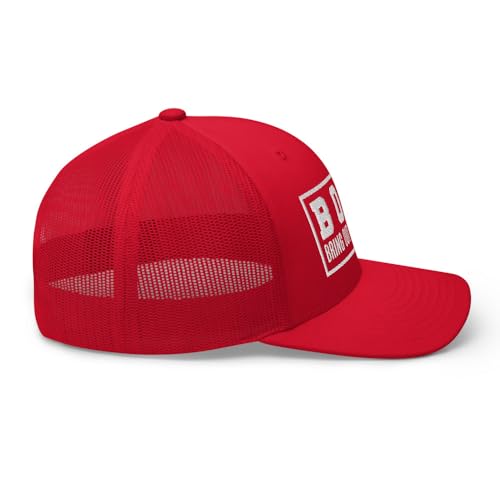 NG Boat Bring Out Ass and Titties Curved Bill Trucker Hat Mid Crown Adjustable Funny Adult Humor Cap - color: Red