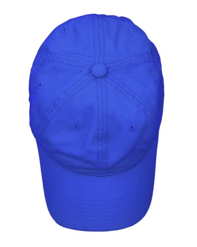 Gelante Cotton Twill Washed Unstructure Baseball Cap - Adjustable Blank Hat for Men Women - Wholesale Bulk Lot of 6 Pack - color: Solid Royal