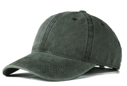 Edoneery Baseball Cap for Men and Women, Low Profile Washed Cotton Dad Hat - color: Army Green