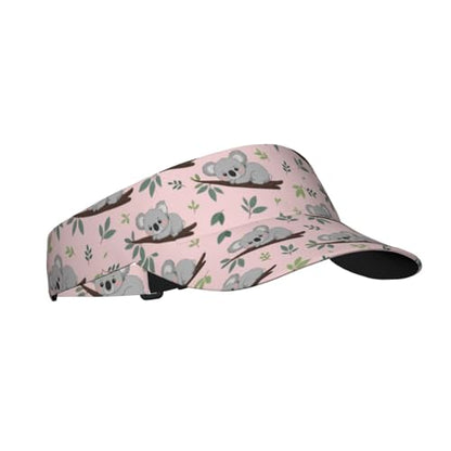 Sun Visor Hats Adjustable Open Top Sport Hat for Golf Women/Men - color: Cute Koala