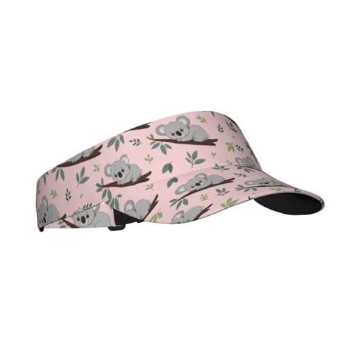 Sun Visor Hats Adjustable Open Top Sport Hat for Golf Women/Men - color: Cute Koala