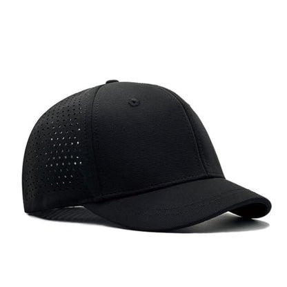 Short Brim Stretch Fitted Baseball Caps Men's Mesh Breathable Structured Cap Curved Brim Elastic Closed Back Hat K359 - color: Navy Mesh