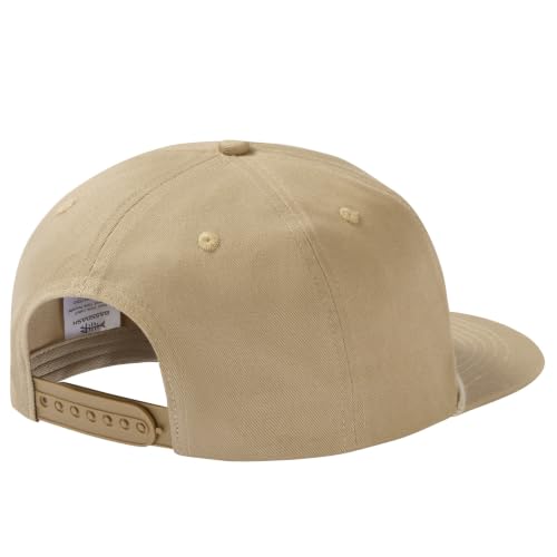 BASSDASH Embroidered Soft Top Flat Brim Duck Hat Snapback Cap for Hunting, Fishing, and Outdoor Activities - color: Khaki/Mallard