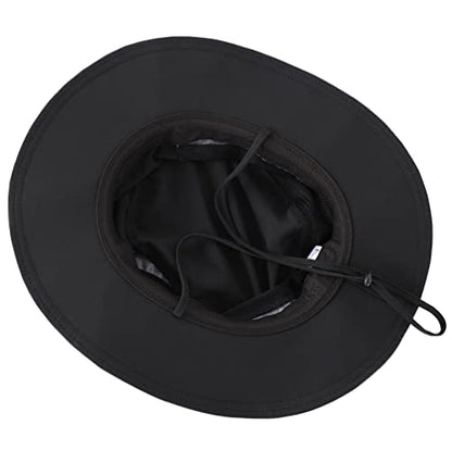 Connectyle Men's Breathable UPF 50+ Sun Hat Packable UV Protection Bucket Hat for Fishing Hiking Camping Safari Beach Golf - color: Black