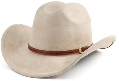 Pro Celia Cowboy Hat for Women and Men Wide Brim Western Cowgirl Hat - color: Beige