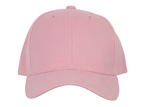 TOP HEADWEAR 12-Pack Adjustable Baseball Hat - color: Light Pink