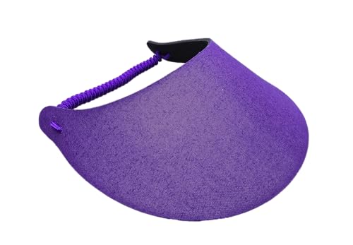 Women's Solid Color Design Lightweight Packable Foam Visor for Sun Protection and Outdoor Activities - color: Purple
