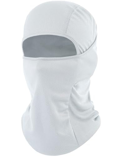 ROXUN Ski Mask Balaclava, Motorcycle Summer Cooling Breathable UV Protector - color: 002-one White