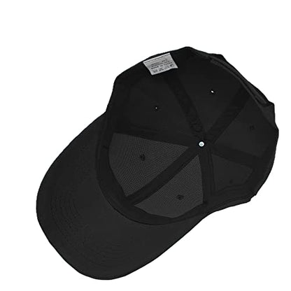 Glory Max Plain Baseball Cap Hook & Loop Strap Adjustable Solid Blank Curved Visor Hat - color: Black