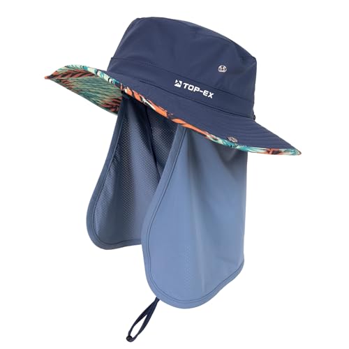 Unisex UVCoolix™ Cooling Sun Hat with Detachable Neck Flap - color: Sea Palm, size: X-Large-XX-Large
