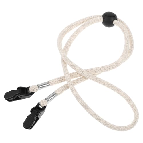 UPKOCH Hat Clips for Wind, White Hat Chin Strap Clip with Polyester Cord, Strap Retainer for Baseball Caps Bucket Sun Fishing Travel