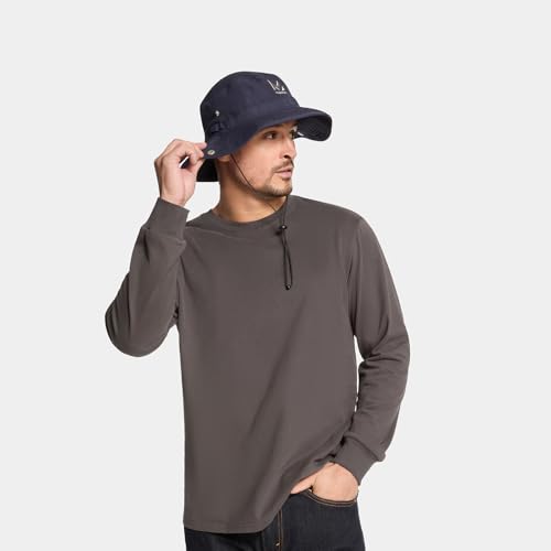 MISSION Cooling Bucket Hat - Unisex Wide-Brim Hat for Men & Women - Lightweight, Foldable & Durable - Cools Up to 2 Hours - color: Navy