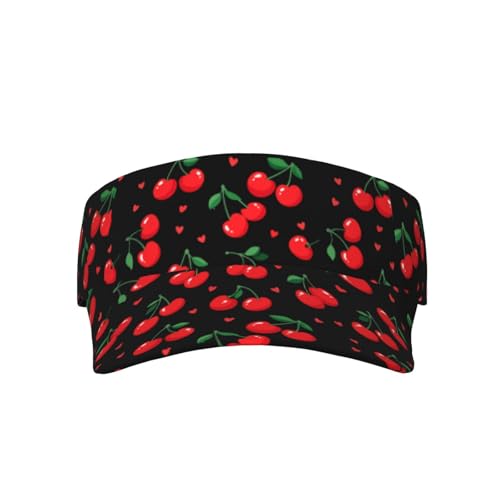 Unisex Adjustable Sports Sun Visor - color: Cherry