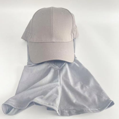 One-Piece Hijab Baseball Cap for Women Quick Dry Sun Hat Outdoor Headscarf - color: Grey