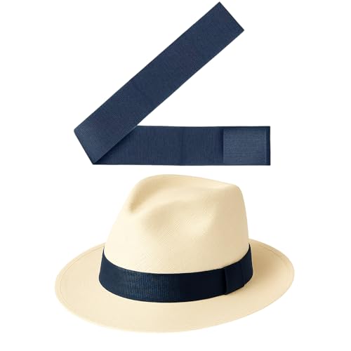 Gamboa Hatbands for Panama Hat Ribbon Hatband Cowboy Hats - color: Blue, size: X-Large
