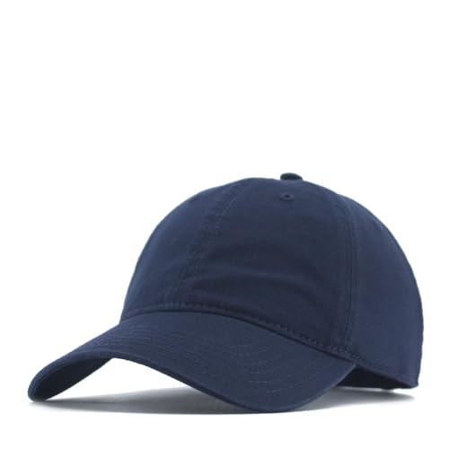 Classic Blank Dad Hat Cotton Adjustable Strap Baseball Cap - color: Navy