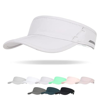 Sun Visor Caps Foldable Brim Adjustable Visor Hats for Women Men - color: 2# Lightpurple