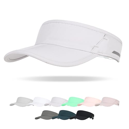 Sun Visor Caps Foldable Brim Adjustable Visor Hats for Women Men - color: 2# Lightpurple