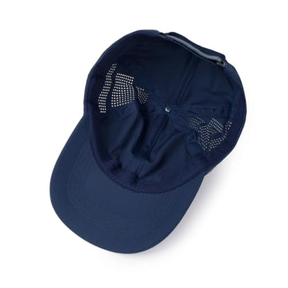 HH HOFNEN Women Quick Drying Baseball Cap Sun Hat Unstructured Golf Hat - color: #1 Navy