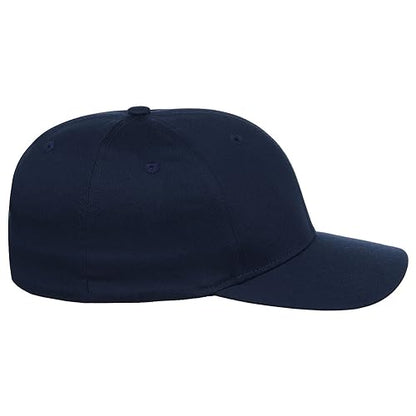 Lids Blank All Star Classic Structured Stretch Fitted Baseball Cap – Curved Bill Hat for Men and Women - color: Navy, size: Small-Medium