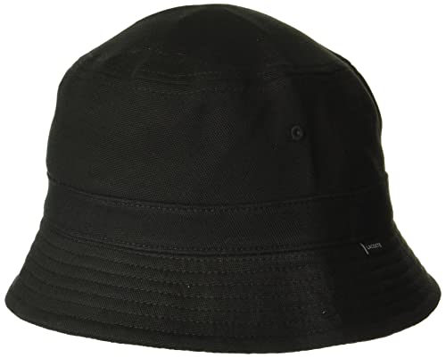 Lacoste Piqué Bucket Hat - color: Black, size: Small