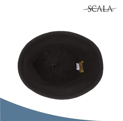 Scala Women's Packable Boiled Wool Cloche Wine