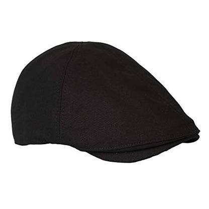 WITHMOONS Flat Cap Cabbie Hat Gatsby Golf Ivy Irish Newsboy Cotton SL31218 - color: Black