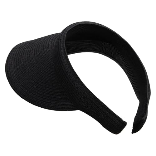 Womens Clip On Toyo Braid Visor - color: Black