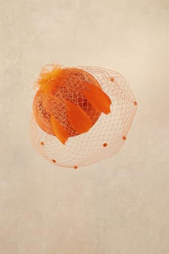 BABEYOND Fascinators Hats for Women Tea Party Pillbox Derby Wedding Hat - color: Orange