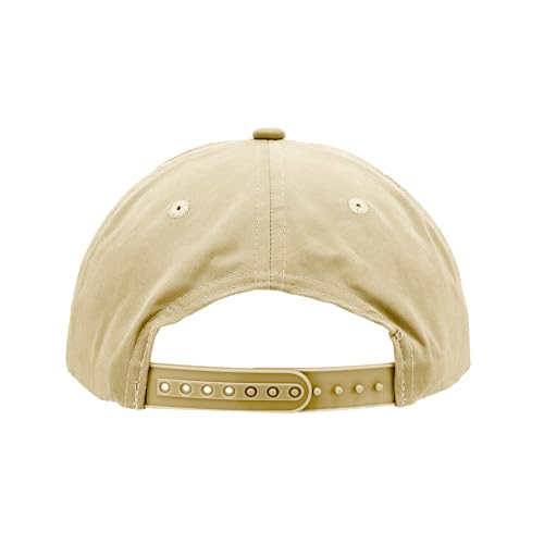 5 Panel High Profile Relaxed Cotton Blend Rope Hat - color: Birch