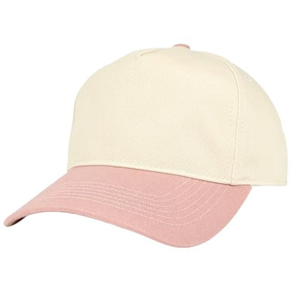 E BY ELIDAN Two Tone A-Frame Trucker Hat, 5-Panel Blank Baseball Snapback - color: Stone Mauve