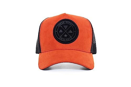 Urban Effort Trucker Hat for Men & Women, Mesh Back Baseball Cap, 5 Panel - color: Orange, style: Mesh Back