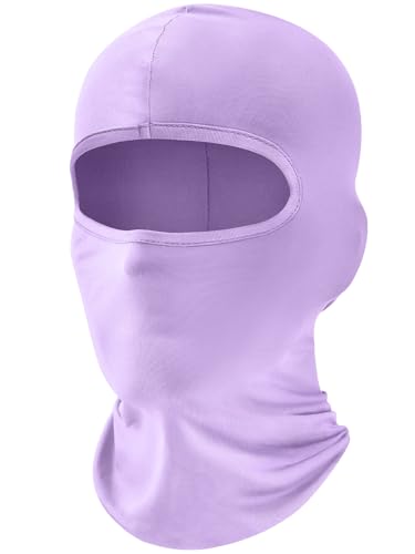 Fuinloth Balaclava Ski Mask, Motorcycle Summer Thin Cooling UV Protection - color: Lavender