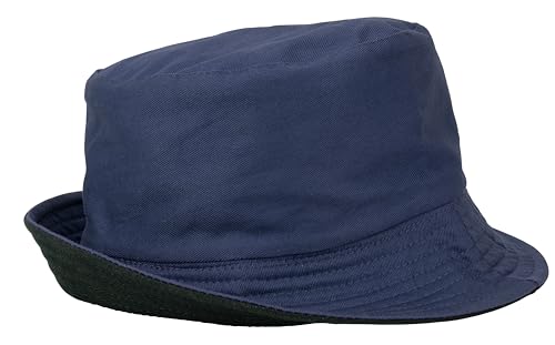 Gelante Reversible Bucket Hat for Men and Women - Cotton, Outdoor Sun Protection Bucket Hats. - color: Navy/Black