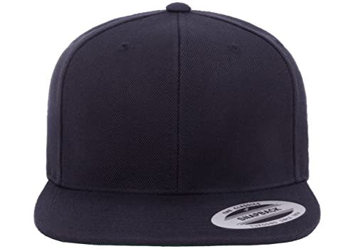 Mrlahat 6089 Yupoong Yp by Flexfit 6-Panel Structured Flat Visor Classic Snapback Cap with Black Bandana - color: Dark Navy