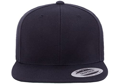 Mrlahat 6089 Yupoong Yp by Flexfit 6-Panel Structured Flat Visor Classic Snapback Cap with Black Bandana - color: Dark Navy
