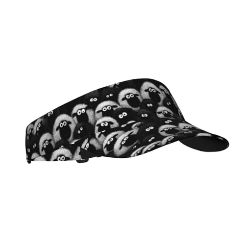 Sports Sun Visor Hat for Men Women, Adjustable Breathable Golf Tennis Cap - color: Funny Sheep