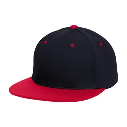 Pacific Headwear Unisex-Adult Pacific Headwear Premium P-tec Flexfit® Cap - color: Navy/Red, size: X-Small
